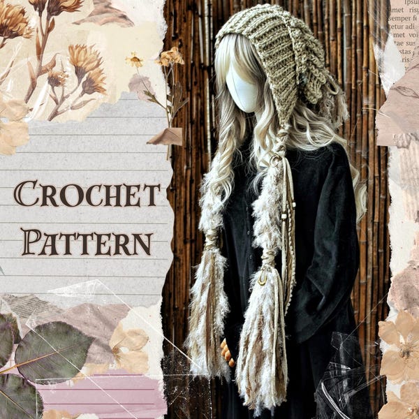 CROCHET PATTERN bonnet with strap