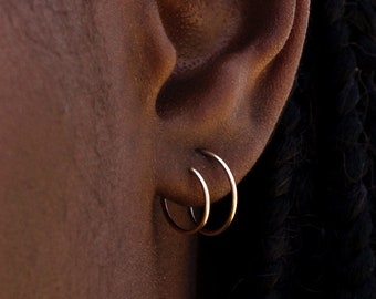 fake small hoop earrings