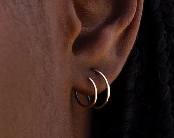 fake small hoop earrings