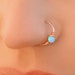 Opal nose ring, Nose piercing, Gold fire opal piercing, Piercing nose ring, Boho style, Black Friday