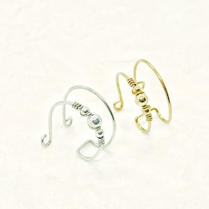 Double Orbital Conch Cuff, Fake Upper Piercing, 14 k Gold Ear Cuff, No Piercing image 8