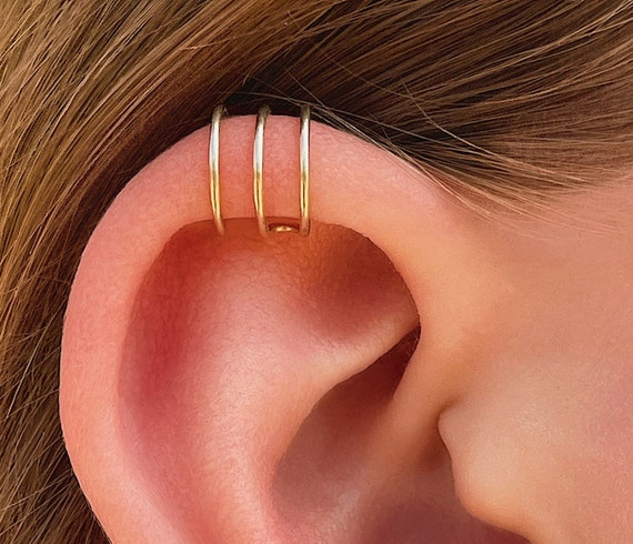 Ear Cuff,ear Cuff No Piercing,14k Solid Gold Ear Cuff Earrings,fake Piercing ,cartilage Cuff,helix Cufffake Helix Piercingdiamond Ear Cuffs - Etsy