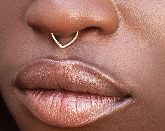 FAKE Septum ring, Nose ring, fake piercing, Clip on faux septum, Nose piercing, Gift for friend