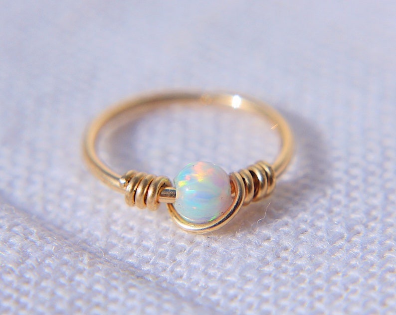 Opal nose ring, Nose piercing, Gold fire opal piercing, Piercing nose ring, Boho style, Black Friday image 8
