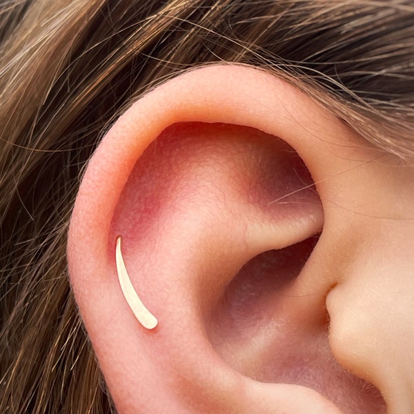 Upper ear stud,  Line bar earrings, Climbing earrings, Helix piercing, Cartilage studs