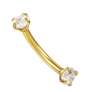 Eyebrow piercing, Implant grade titanium, Internally threaded, 6mm 8mm barbell, 5934