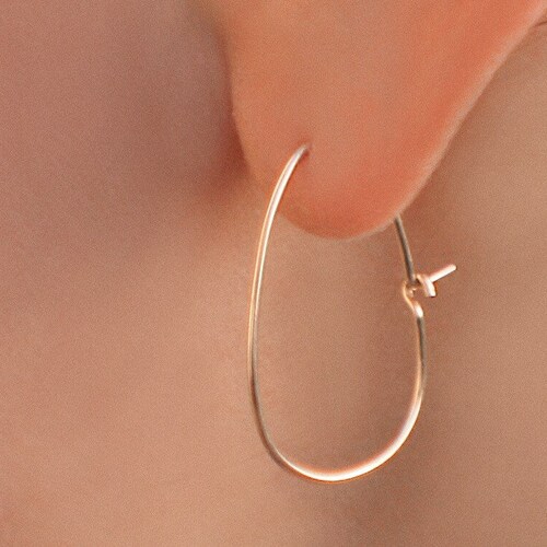 Tiny Gold Hoops Hoop Earrings Thin Small Hoops Delicate Etsy