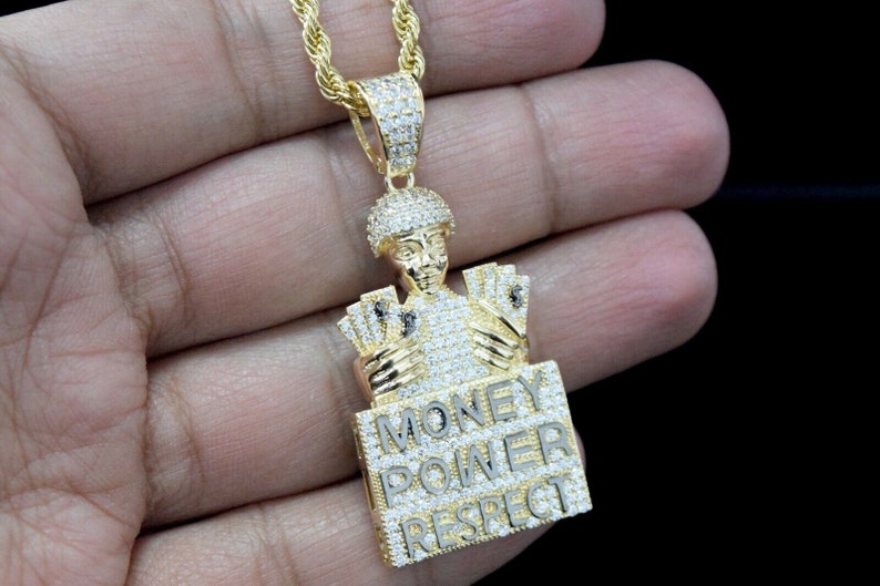 Men/'s Scarface Money Power Respect Dollar Custom Hip Hop Pendant Free Necklace