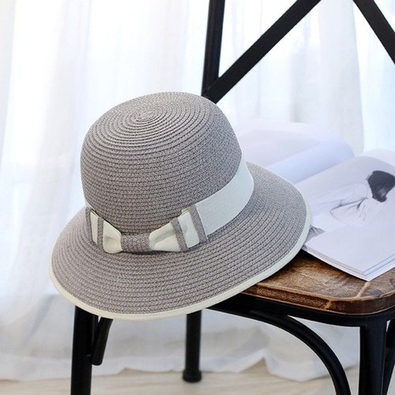 Stylish Fashion Women Foldable Wide Large Brim Beach Sun Caps Floppy Straw Hat Sweet Butterfly Summer Tour Hats for Women