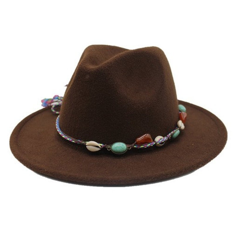 Wool Women Men Felt Fedora Hat With Tassel  Bohemia Ribbon Elegant Lady Winter Autumn Jazz Church Godfather  Sombrero Caps