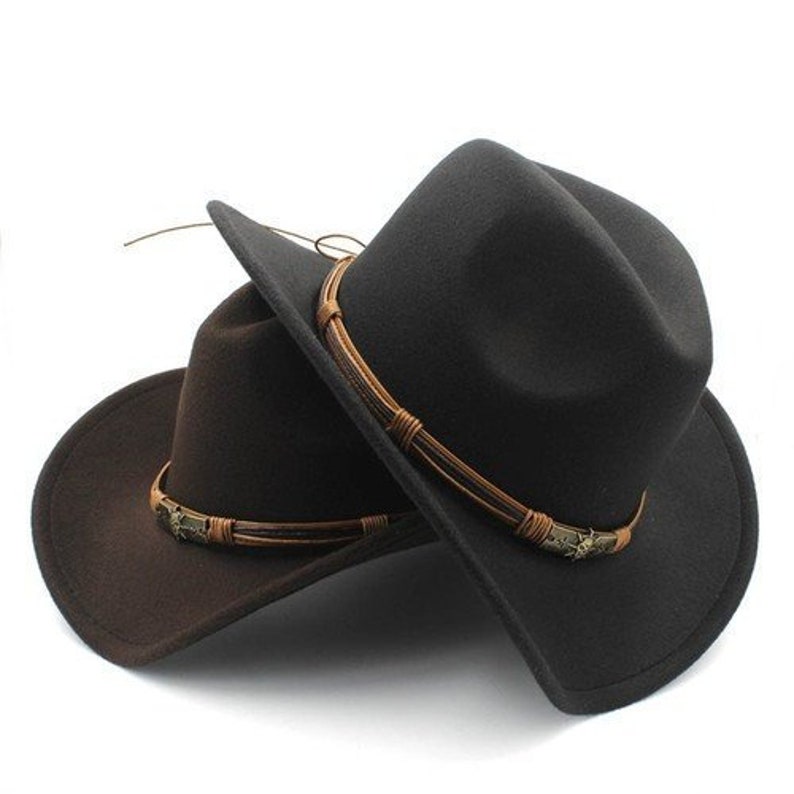 LL Womens Straw Western Cowboy Hat with Western Band for Elegant Lady Sombrero Hombre