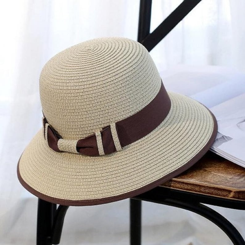 Stylish Fashion Women Foldable Wide Large Brim Beach Sun Caps Floppy Straw Hat Sweet Butterfly Summer Tour Hats for Women