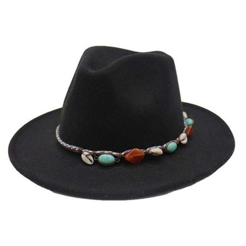 Wool Women Men Felt Fedora Hat With Tassel Bohemia Ribbon Elegant Lady Winter Autumn Jazz Church Godfather Sombrero Caps