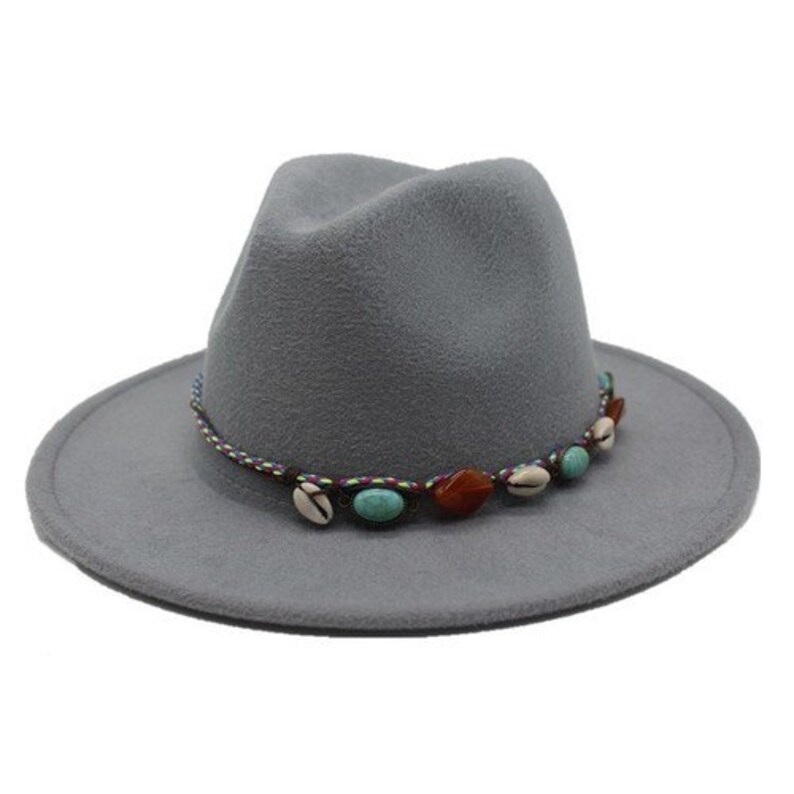 Wool Women Men Felt Fedora Hat With Tassel Bohemia Ribbon Elegant Lady Winter Autumn Jazz Church Godfather Sombrero Caps