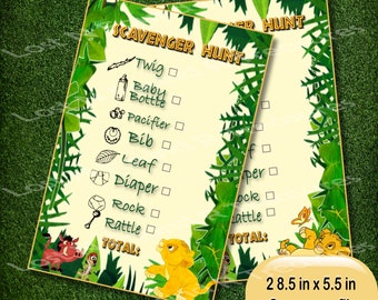 Lion King Diaper Raffle Simba Baby Shower Lion King Baby Etsy