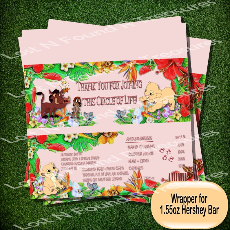 Nala Lion King Baby Shower Candy Wrappers.lion King Candy Etsy