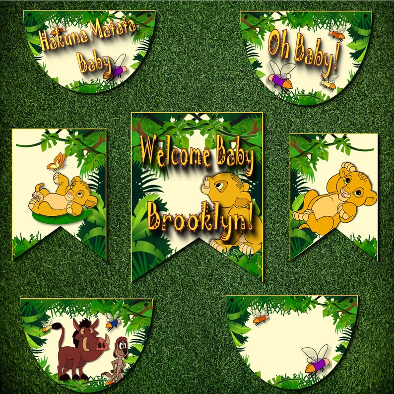 Lion King Banner.Lion King Baby Shower Decorations.Lion King Etsy