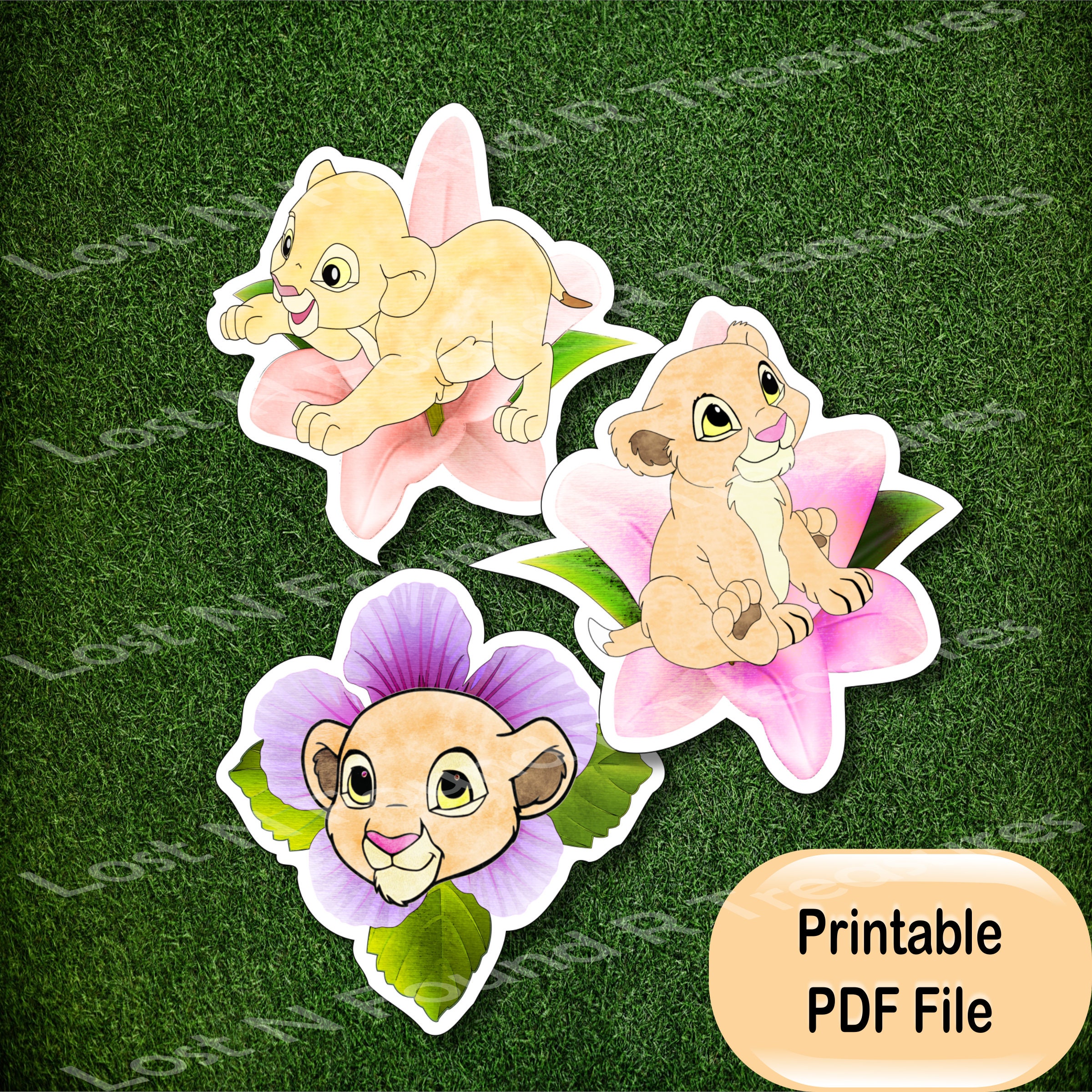 Lion King Nala Cupcake Toppers.lion King Baby Shower Etsy