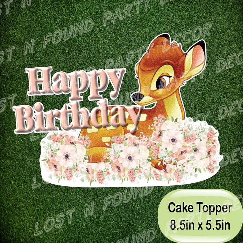 Bambi Cake Topper Birthday Bambi Birthday Decorations Bambi Etsy Bambi Cake Topper Birthday Bambi Birthday Decorations Bambi Etsy