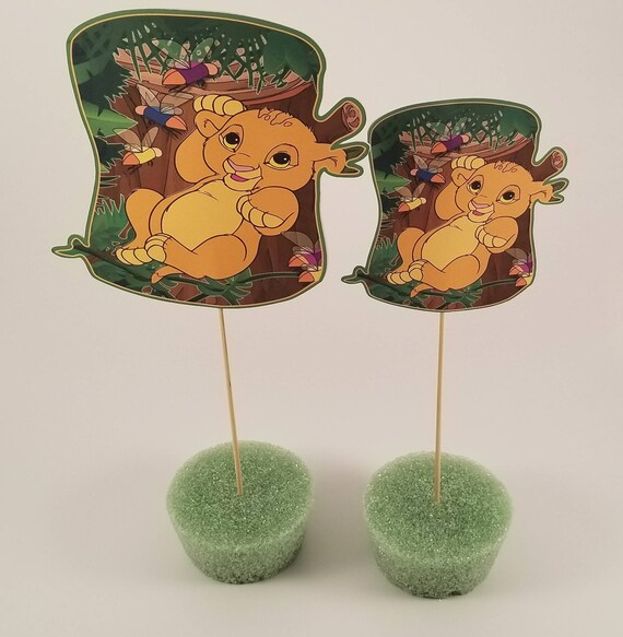 Lion King Simba Baby Shower Centerpieces Lion King Baby Shower Etsy