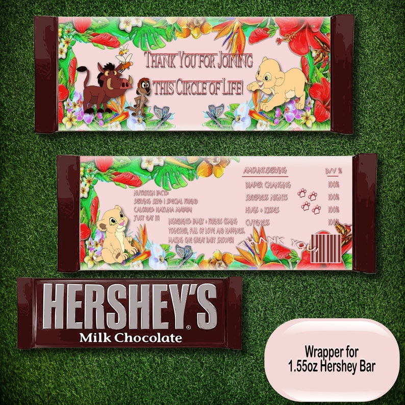Digital Nala Lion King Baby Shower Candy Wrappers Lion King Etsy