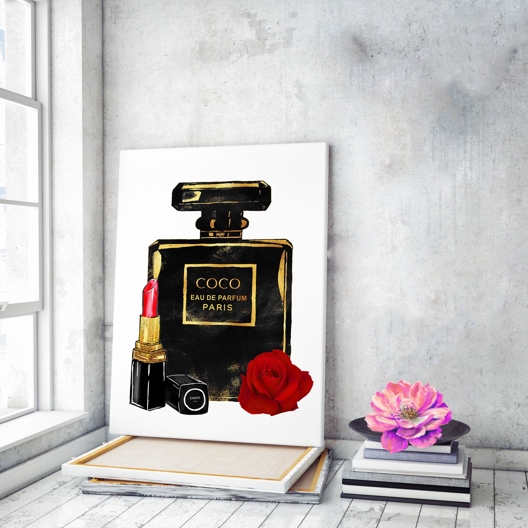 Fashion Wall Art Perfume Bottle Prints Fashion Canvas Wall Art Etsy