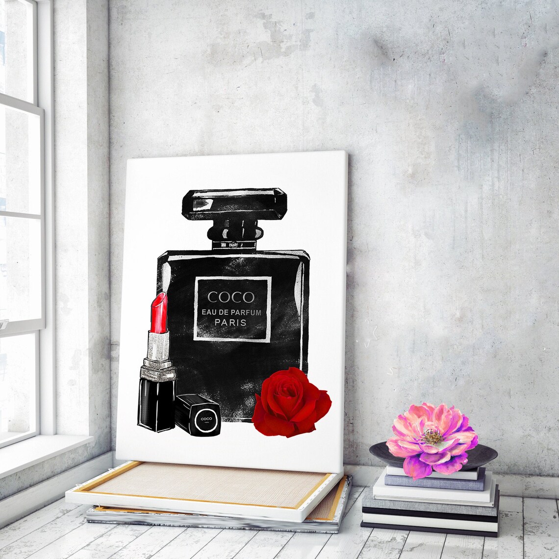 Fashion Wall Art Perfume Bottle Prints Fashion Canvas Wall Art Etsy