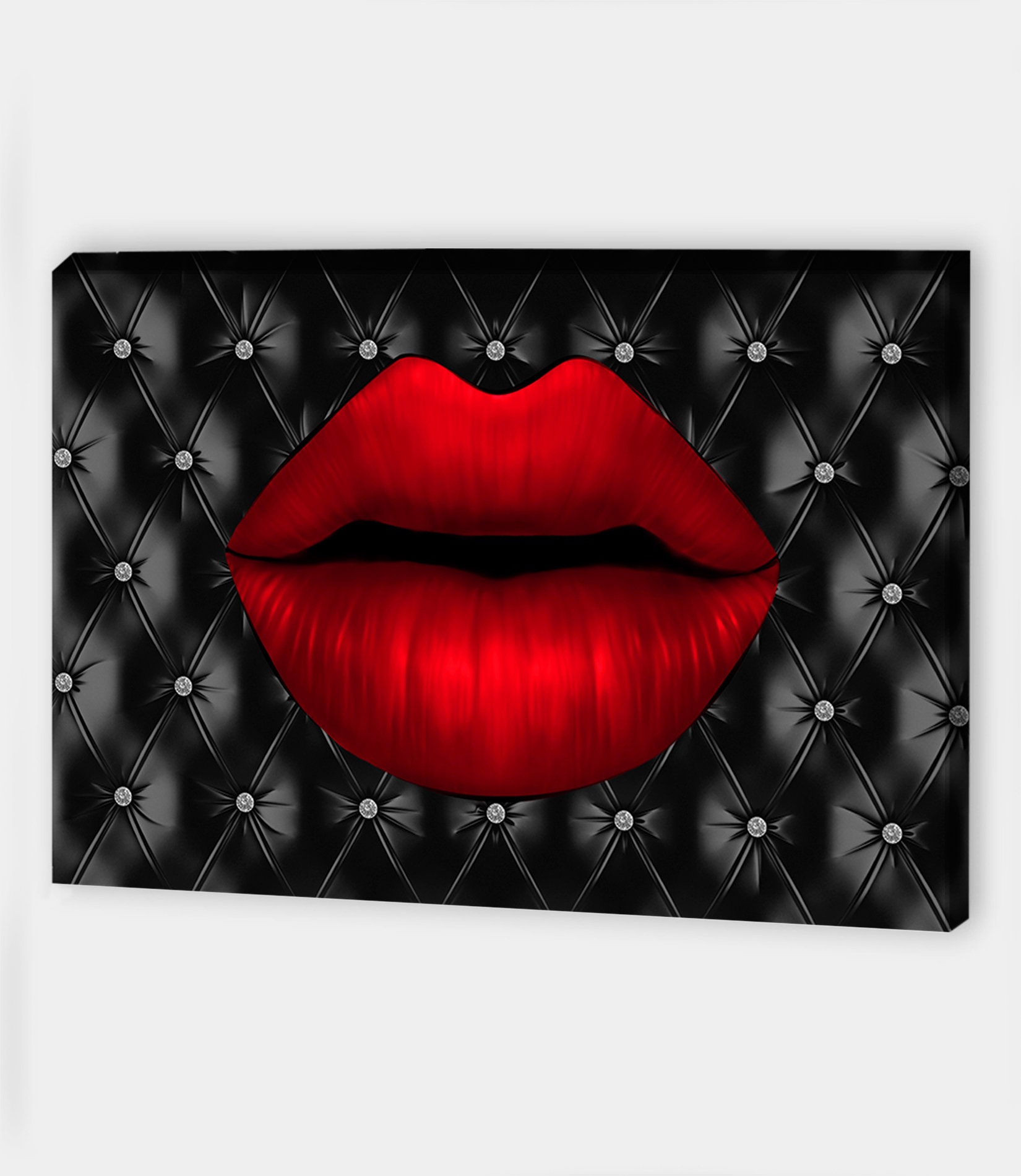 Fashion Wall Art Lips Wall Art Fashion Print Fashion Canvas Etsy