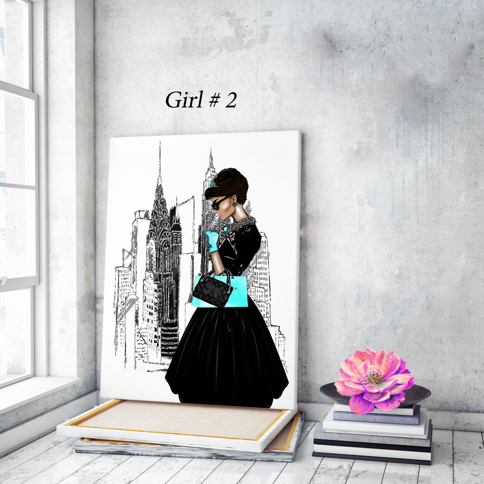 Fashion Wall Art Fashion Illustration Girl Painting Fashion Etsy