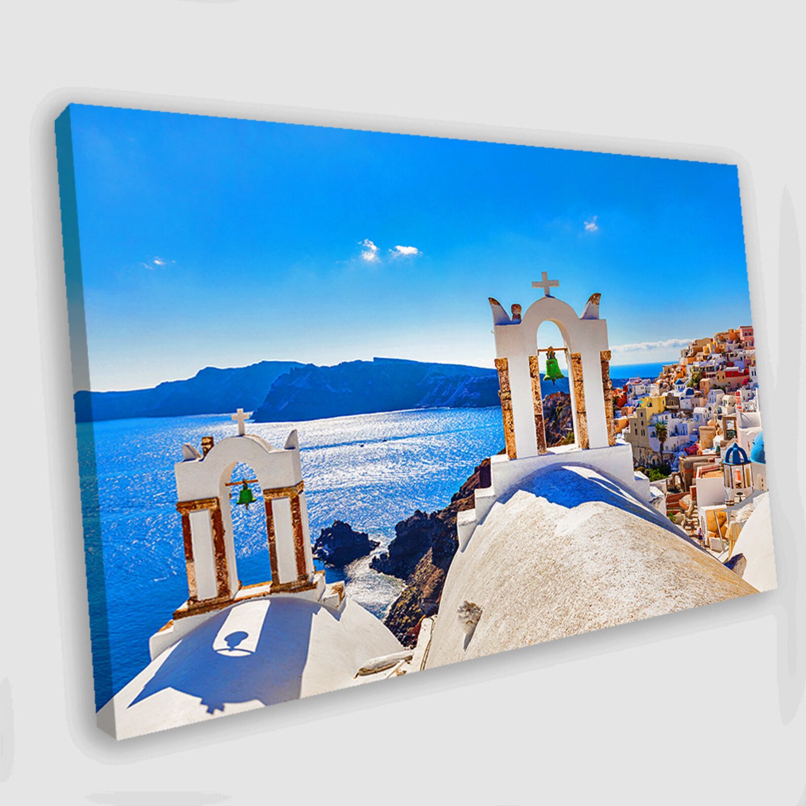 Santorini Canvas Art Santorini Painting Santorini Greece Print Etsy