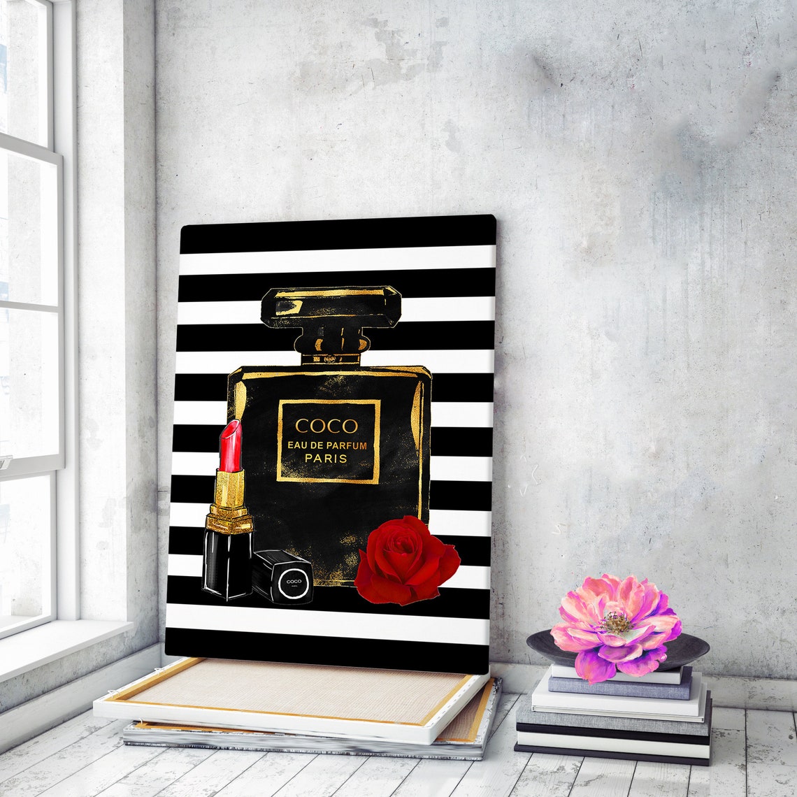 Fashion Wall Art Perfume Bottle Prints Fashion Canvas Wall Art Etsy