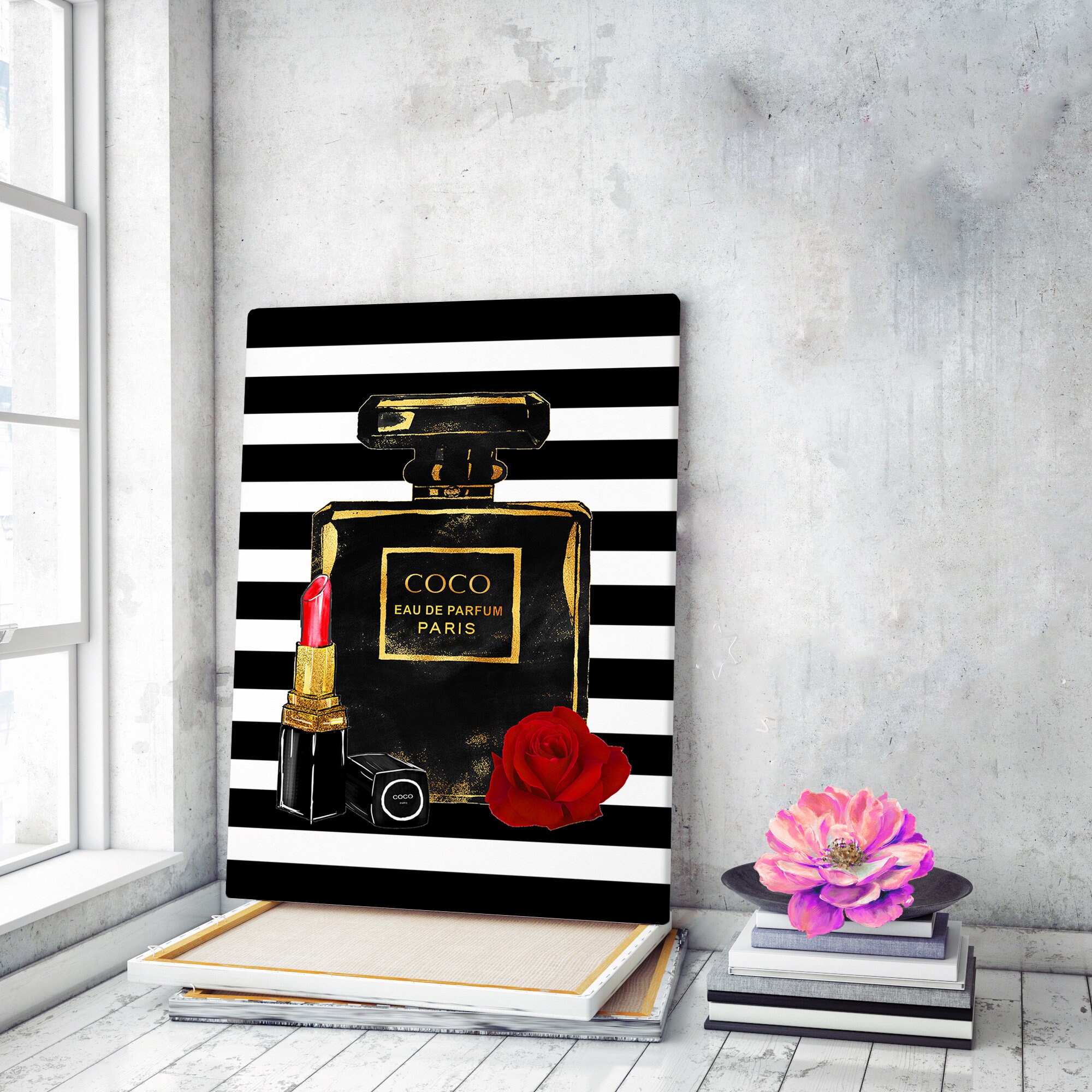 Fashion Wall Art Perfume Bottle Prints Fashion Canvas Wall Art Etsy