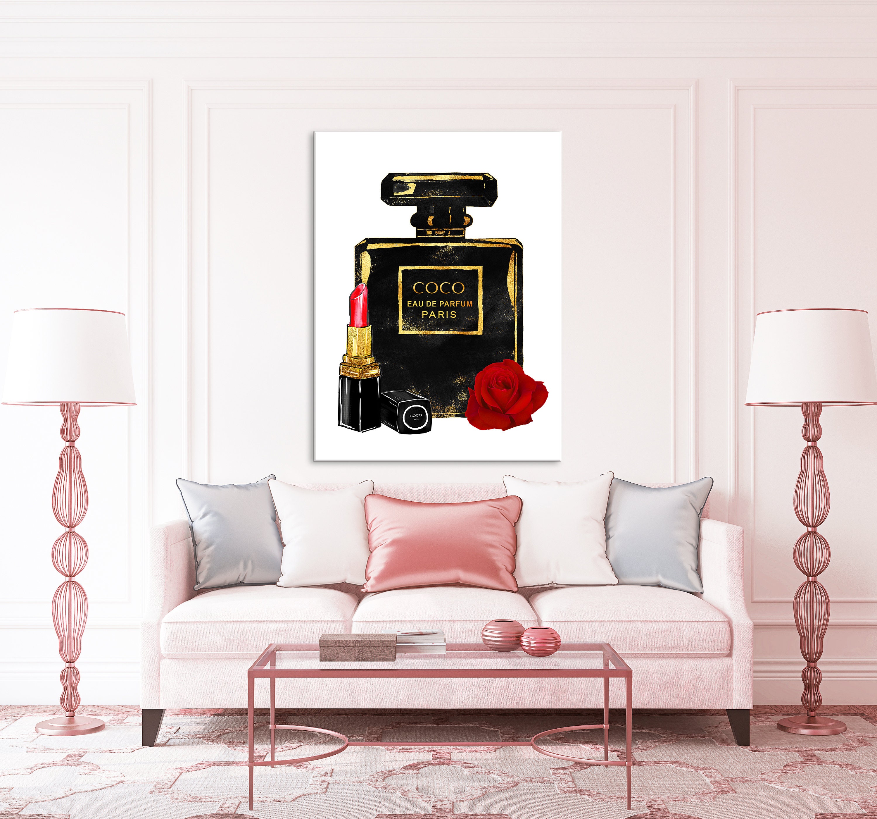 Fashion Wall Art Perfume Bottle Prints Fashion Canvas Wall Art Etsy