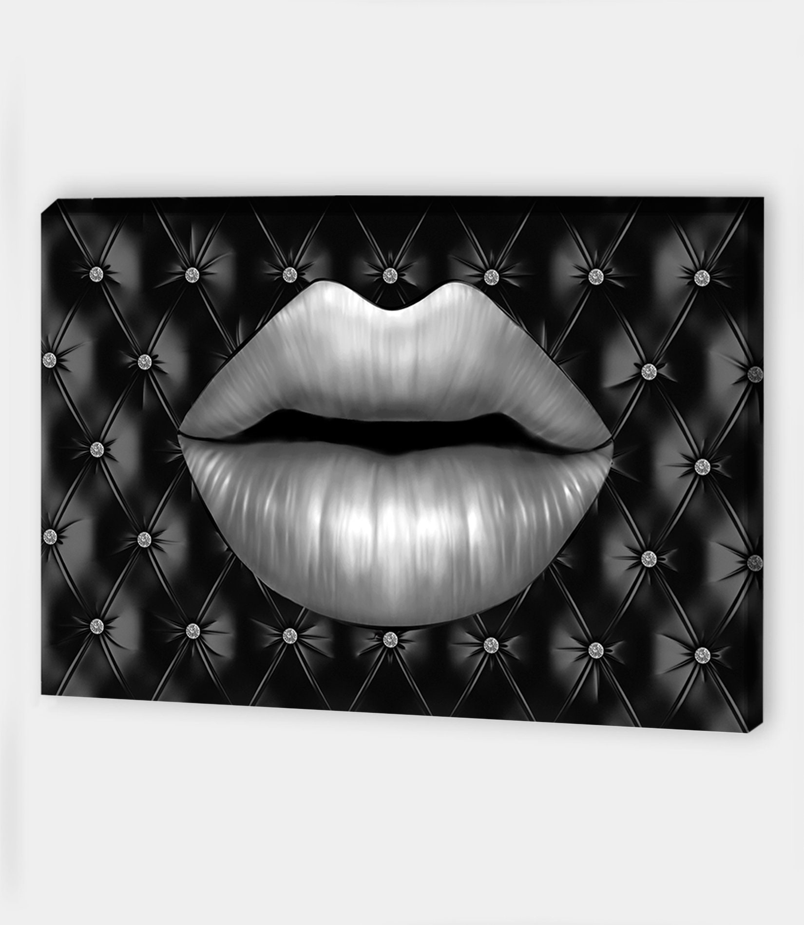 Fashion Wall Art Lips Wall Art Fashion Print Fashion Canvas Etsy