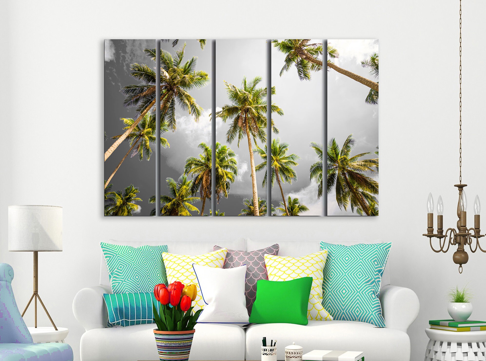 Palm Canvas Art Palm Trees Wall Art Palm Canvas Palm Photo Etsy