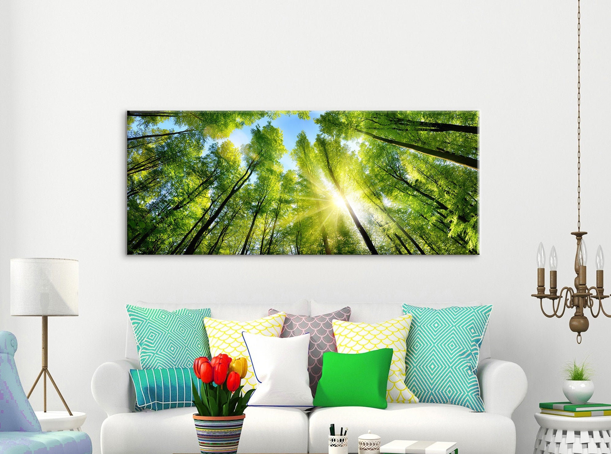 Forest Tree Canvas Art Forest Tree Wall Art Forest Tree Canvas Etsy