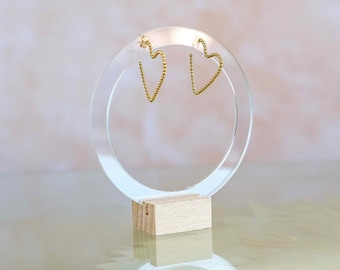 Small Clear Minimalist Round Earring Holder | Antoinette collection