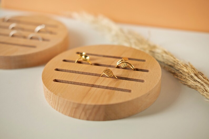 Small Ring Holder Round Wood Made in France - Etsy