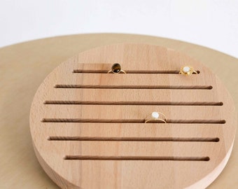 Large Round Ring Holder | Wood | Made in France