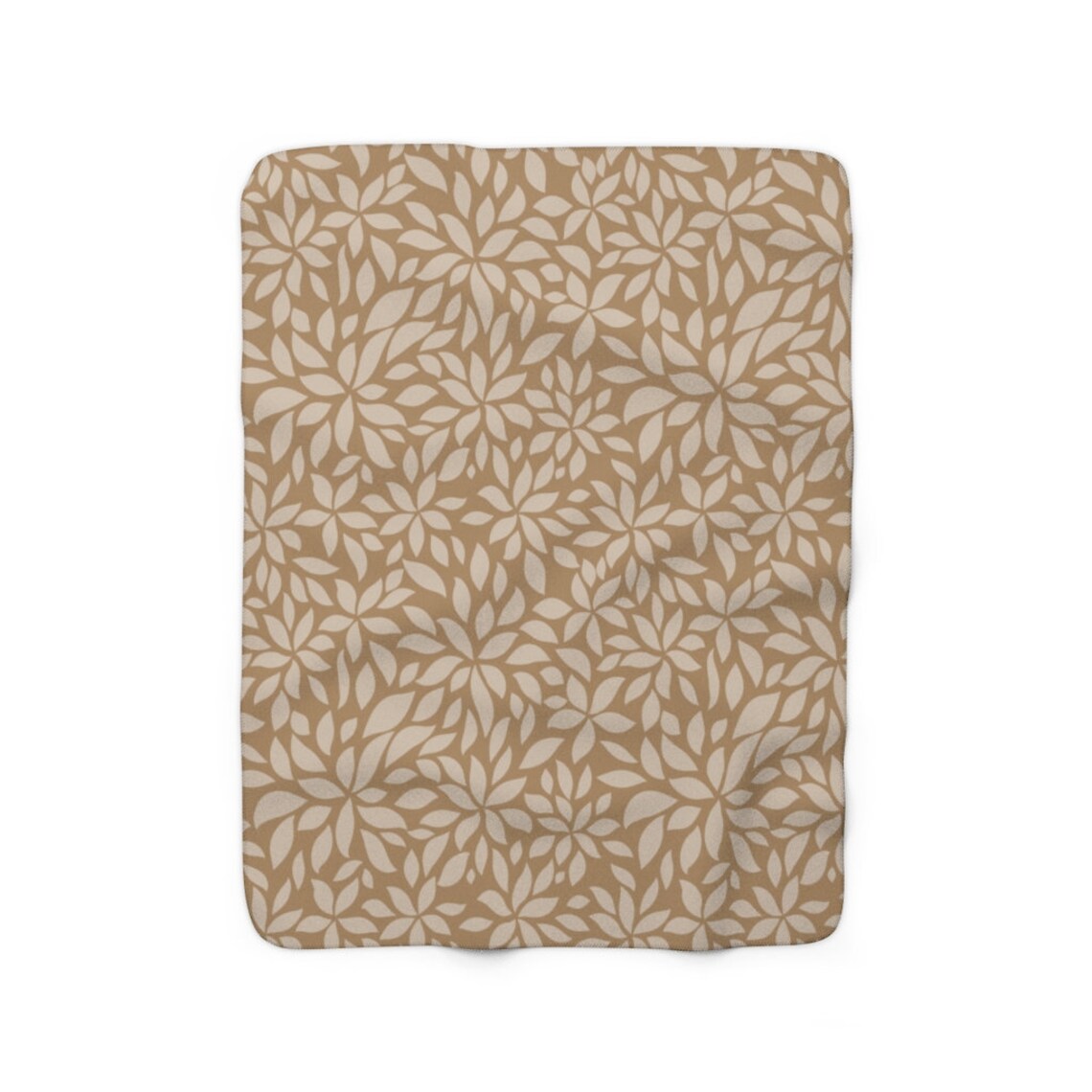 Light brown floral designer Sherpa Fleece Blanket polyester Etsy