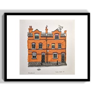 Original drawing of London terraced houses in Bermondsey
