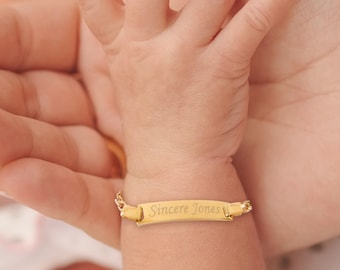 Baby Girl Bracelet Gold, Silver, Toddler Bracelets, Baby Bracelet