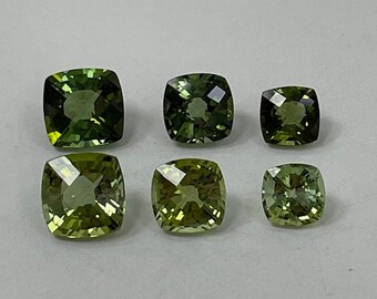 Cushion Cut Checkerboard Tourmaline Loose Gemstones Multiple Colors and Sizes
