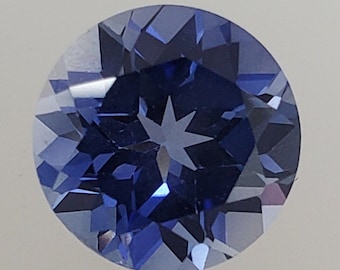 Blue Sapphire Round Lab Grown Corundum Loose Gemstone AAA Quality