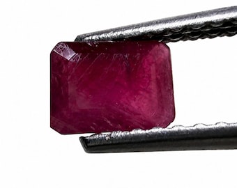 Ruby 1.21ct Emerald Cut Loose Gemstone