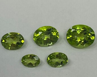 Peridot Oval Natural Loose Gemstones Assorted Sizes and Pieces