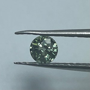 Round green 4.55mm .53ct Natural Montana Sapphire Loose Gemstone