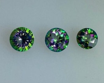Mystic Fire Topaz Round loose gemstone (Assorted Sizes and Cutting Styles)