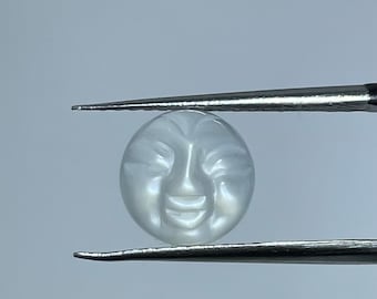 Natural Moonstone with face 10mm Round 3.50ct each single and matching pair