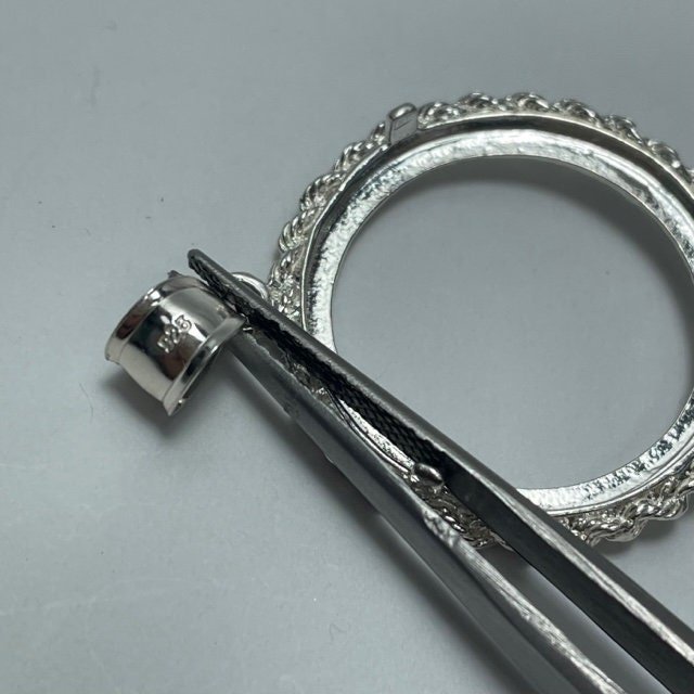 Sterling Silver 925 Coin Holder Pendant With Diamond Cut Borders - Etsy